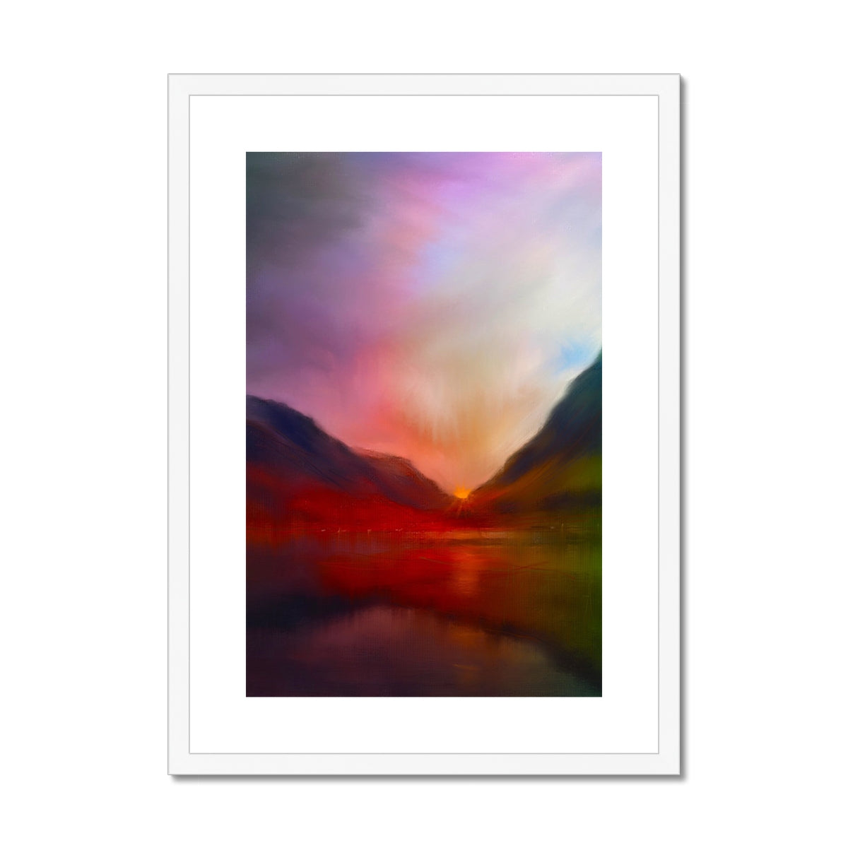 Glencoe Sunset Framed & Mounted Print