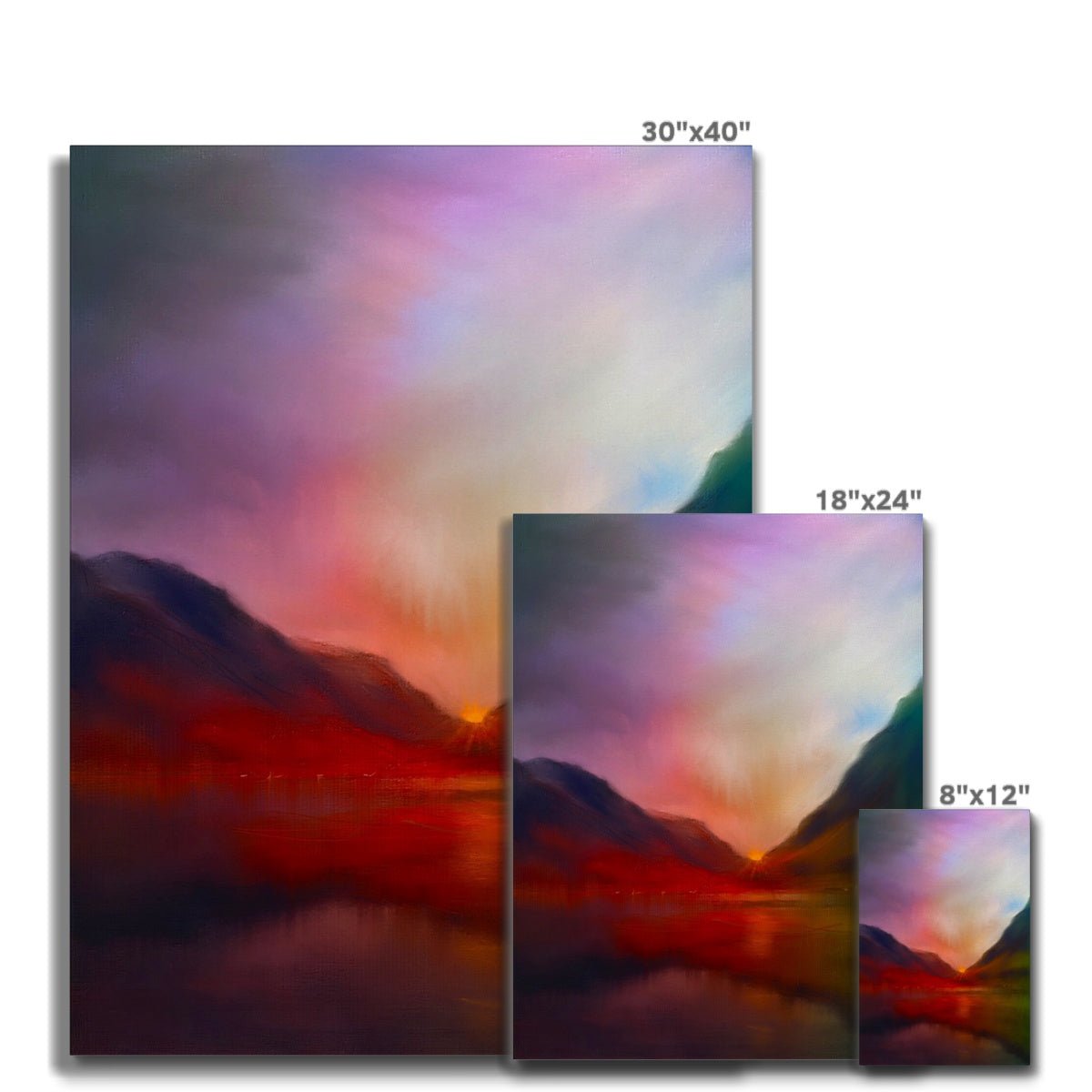 Glencoe Sunset Painting | Canvas From Scotland