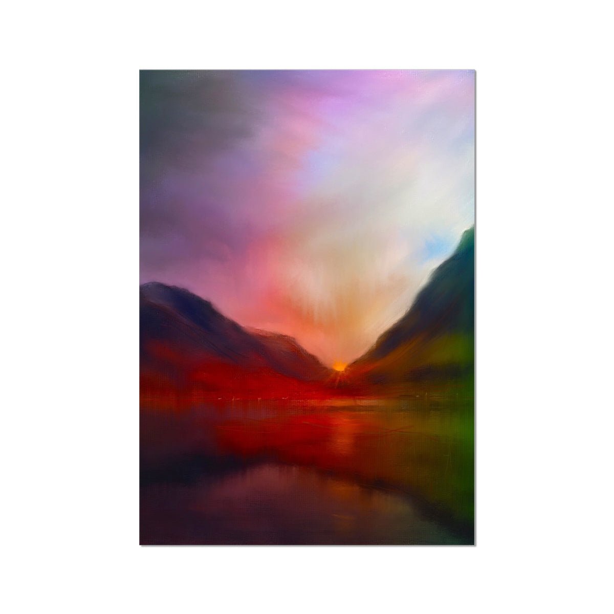 Glencoe Sunset Painting | Fine Art Prints From Scotland