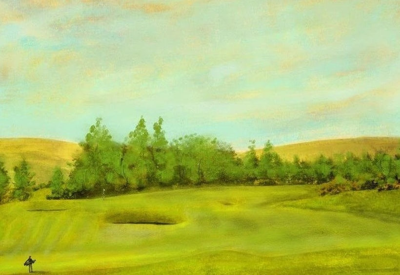 Gleneagles King's Golf Course, The 1st Painting Scottish Landscape Painting