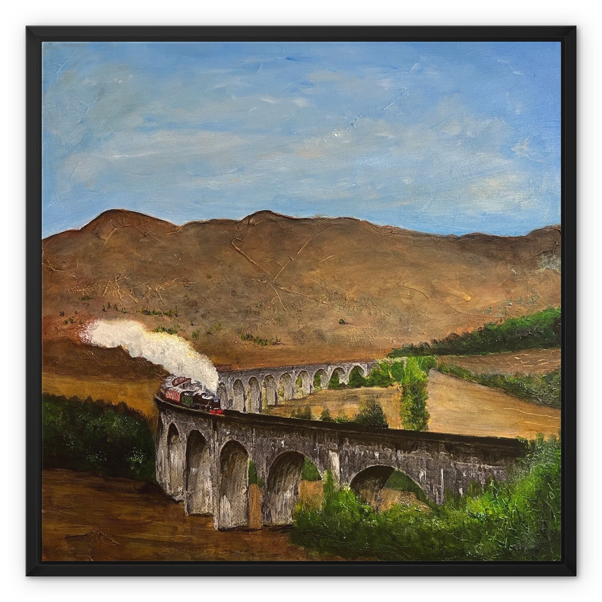 Glenfinnan Viaduct Painting | Framed Canvas From Scotland