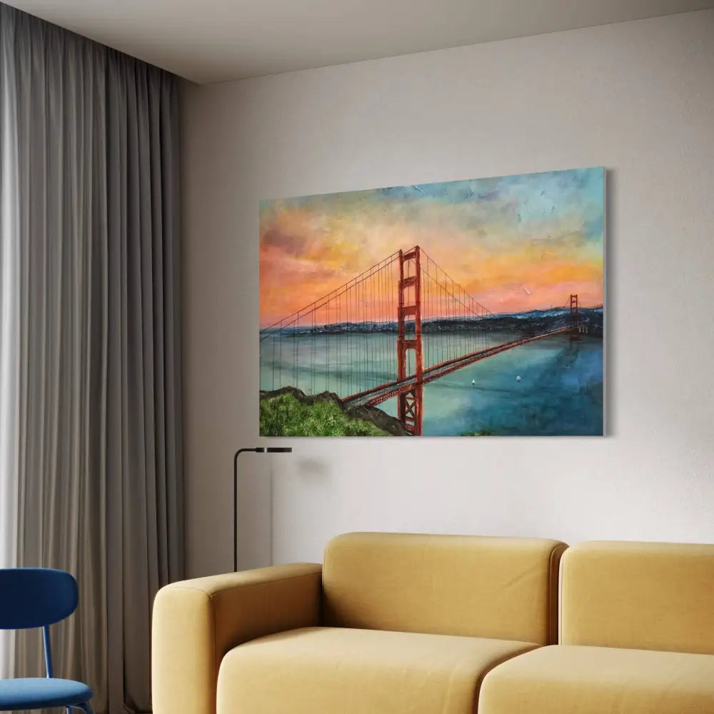 The Golden Gate Bridge - Scottish Statement Interior Wall Art - World Gallery Scotland