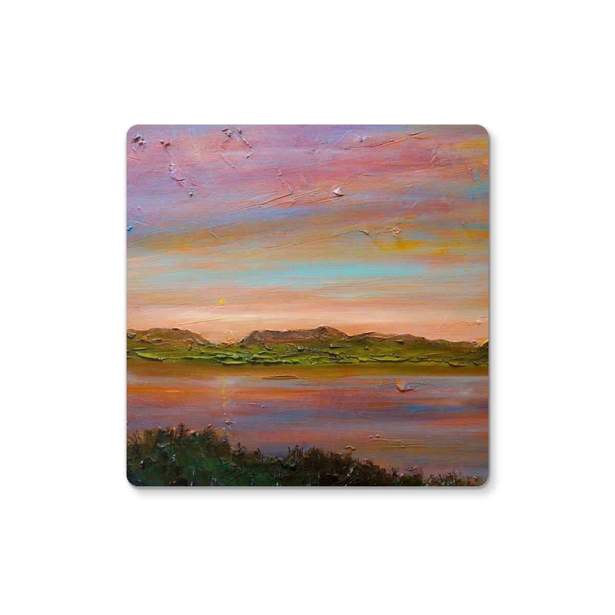 Gourock Golf Club Sunset Art Gifts Coaster