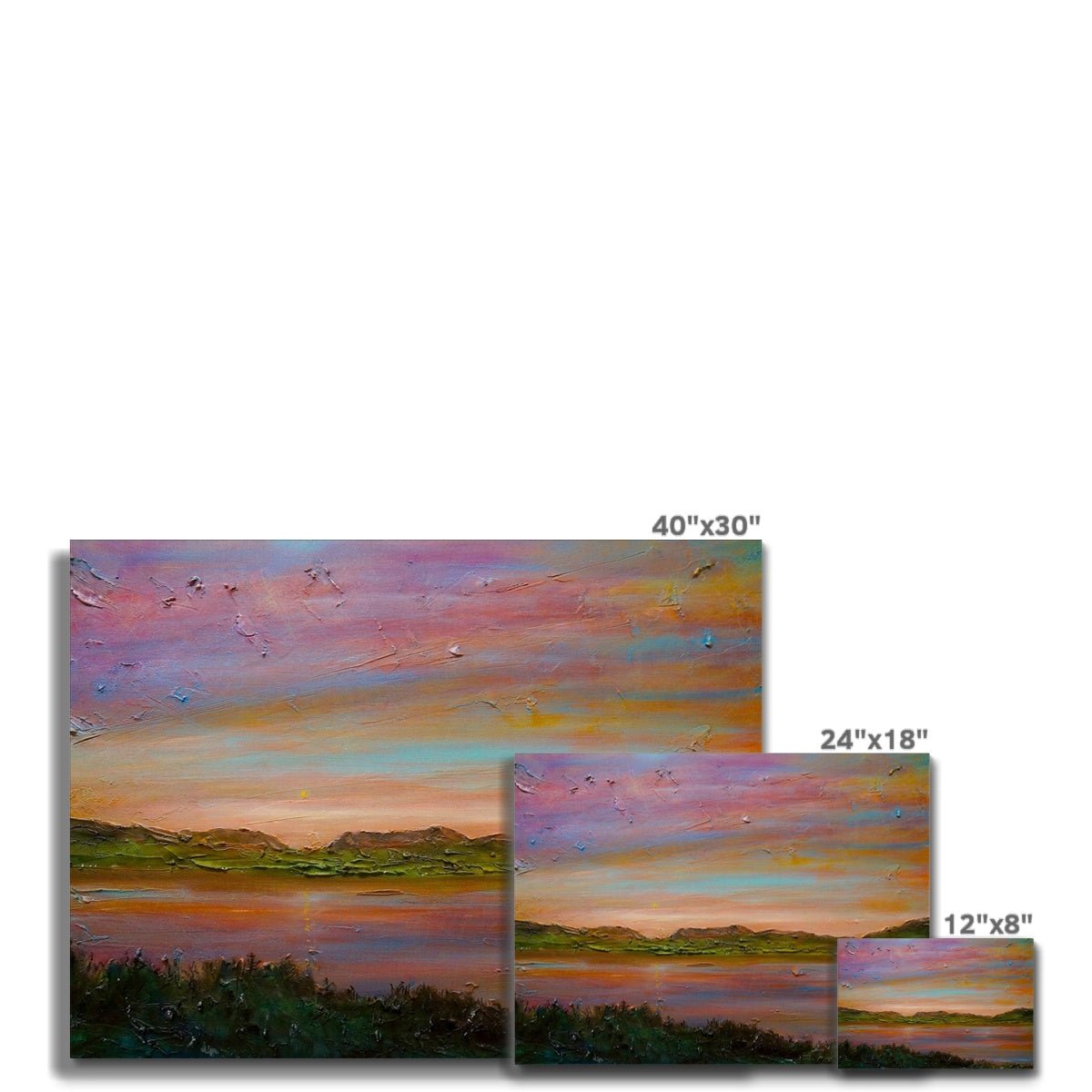 Gourock Golf Club Sunset Painting | Canvas From Scotland