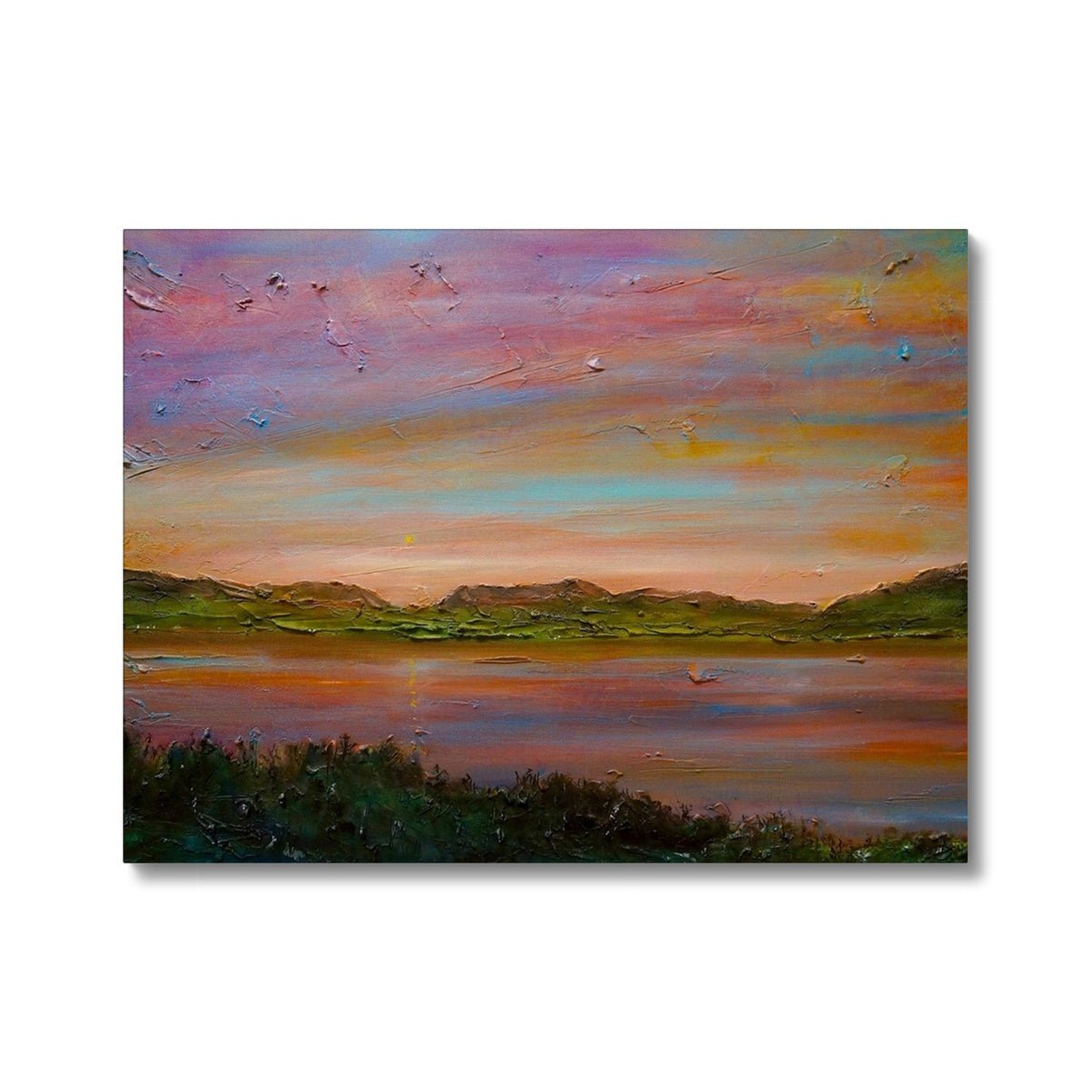 Gourock Golf Club Sunset Painting | Canvas Prints From Scotland