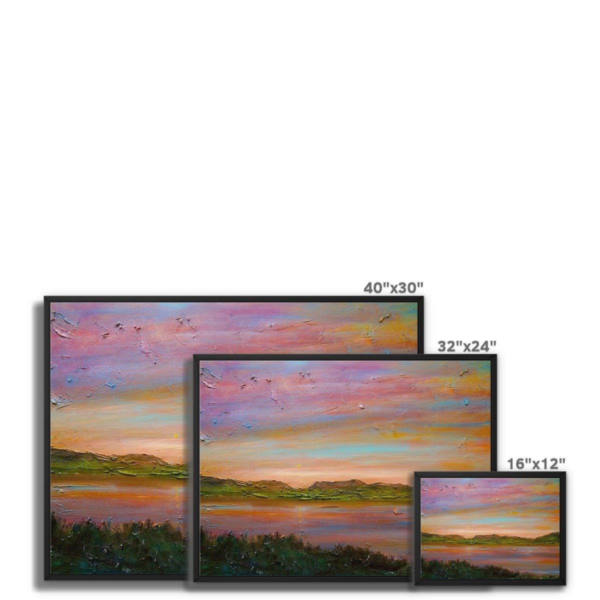 Gourock Golf Club Sunset Painting | Framed Canvas Prints From Scotland