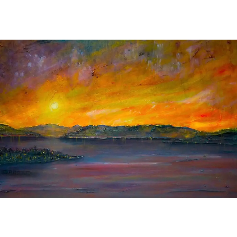 Gourock Statement Interior Wall Art on Canvas for Elegant - Scottish - River Clyde Gallery Scotland
