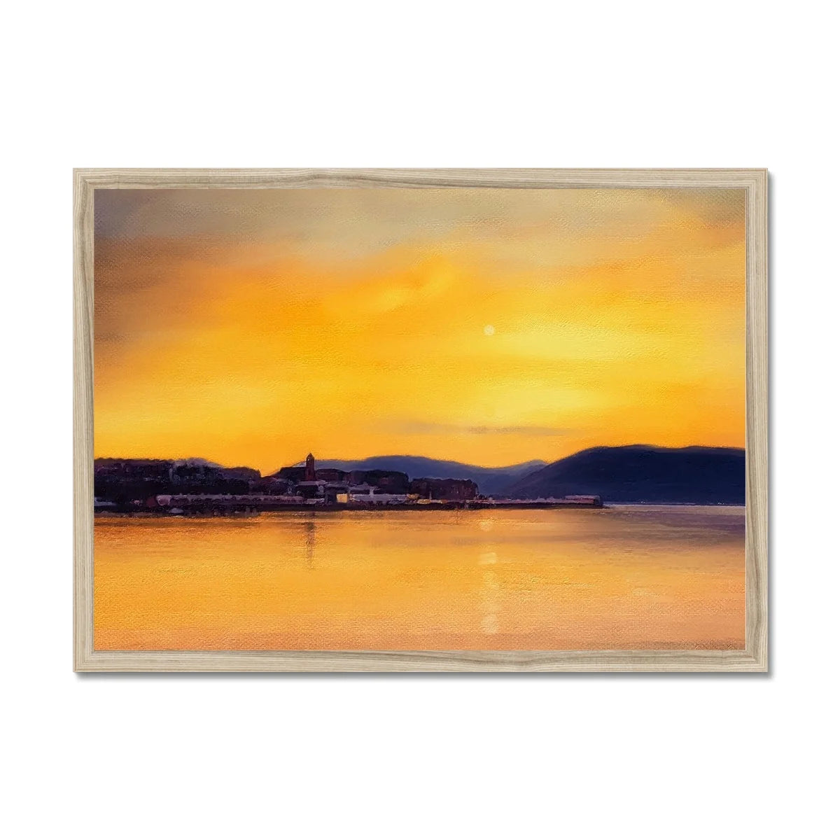 Gourock Sunset from Cardwell Bay Framed Print - River Clyde Art Gallery Scotland Worldwide Shipping Scottish Artist Fine Prints