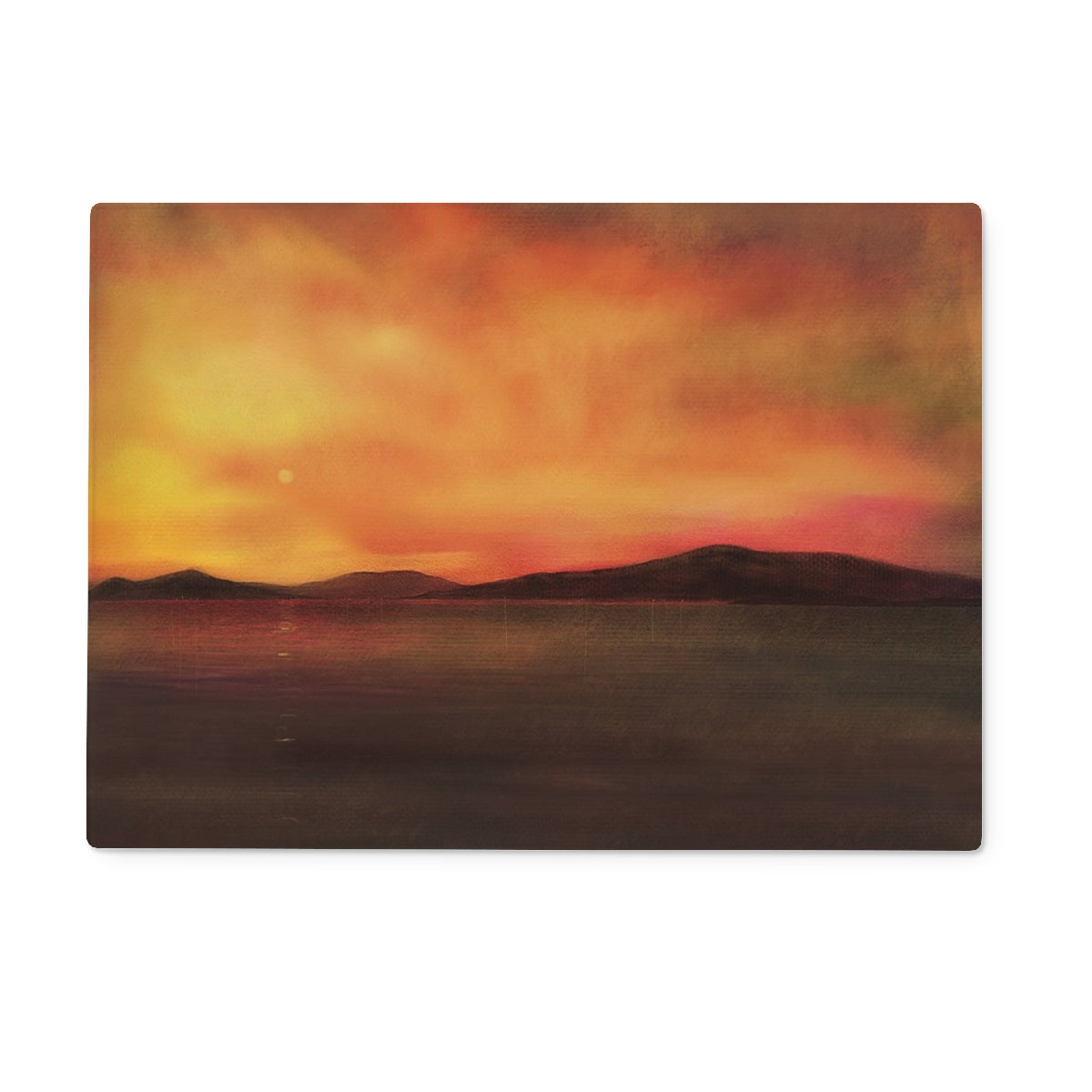 Harris Sunset Art Gifts Glass Chopping Board