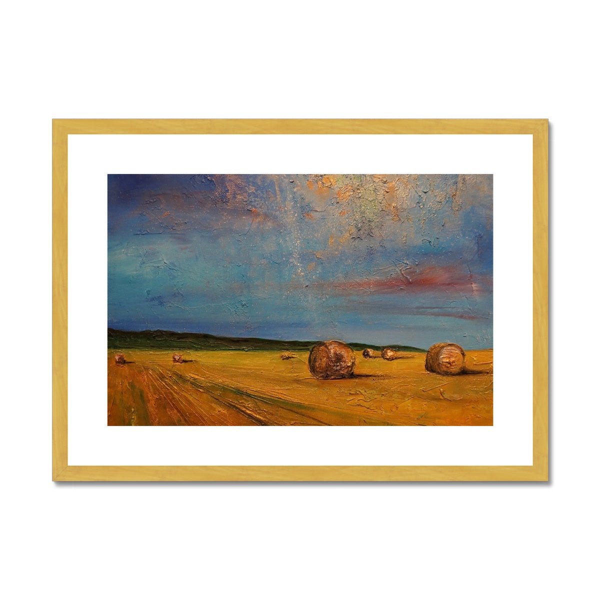 Hay Bales Painting | Antique Framed & Mounted Prints From Scotland