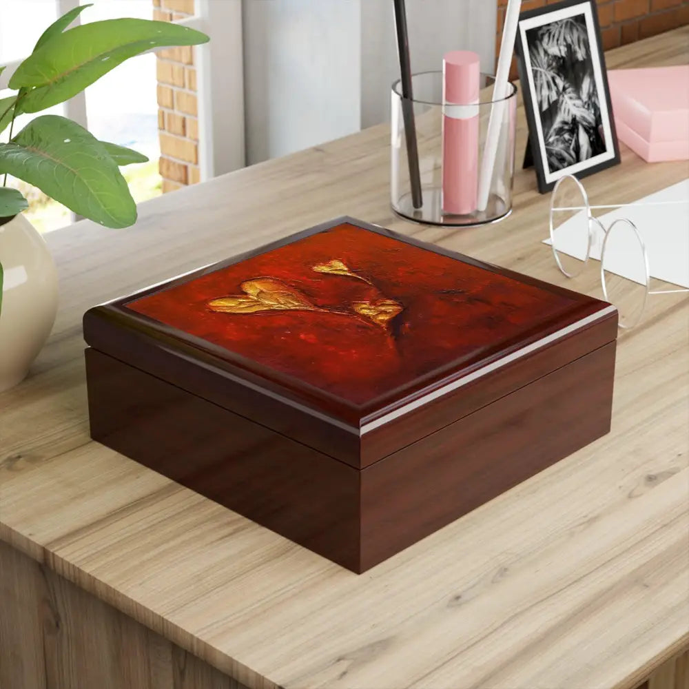 Moonlit Highland Wood Art Jewellery Box Kevin Scottish Artist