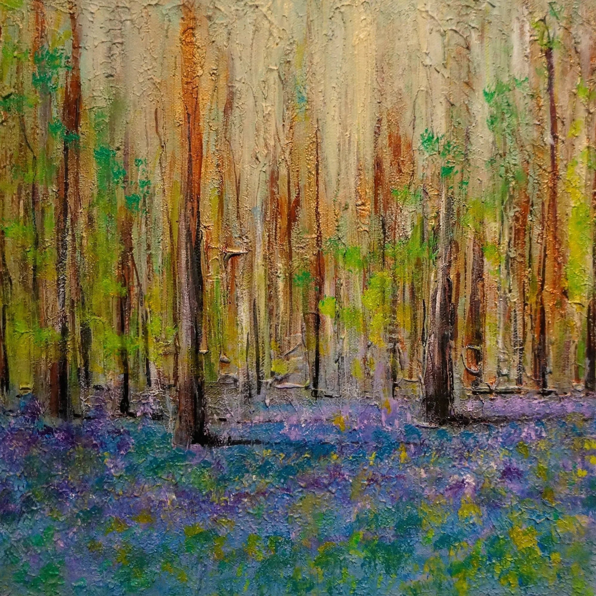 Highland Bluebells | Scotland in your Pocket - Highlands & Lowlands Art Gallery Worldwide Shipping Textured Painting Bluebell Scottish