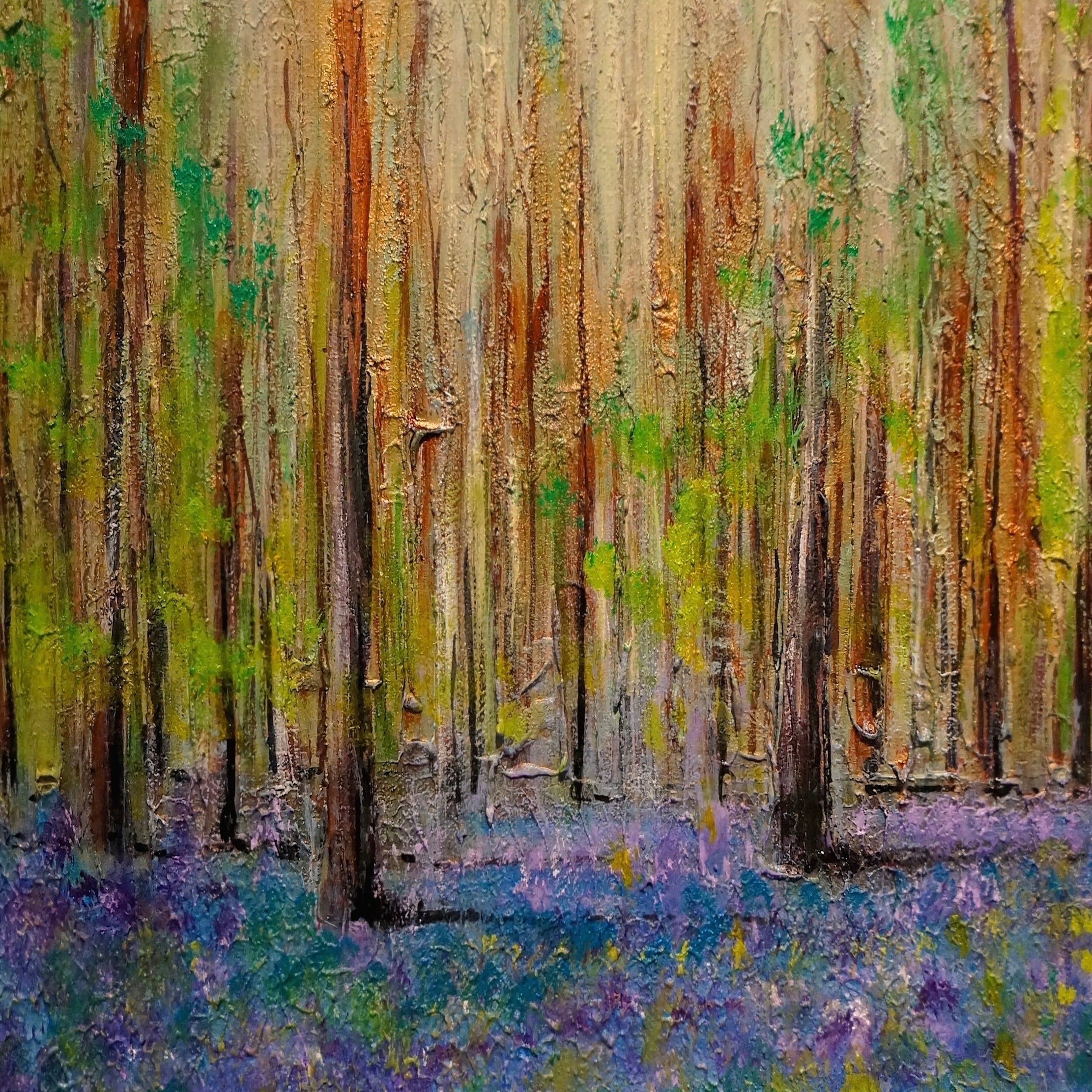 Highland Bluebells Scottish Landscape Painting