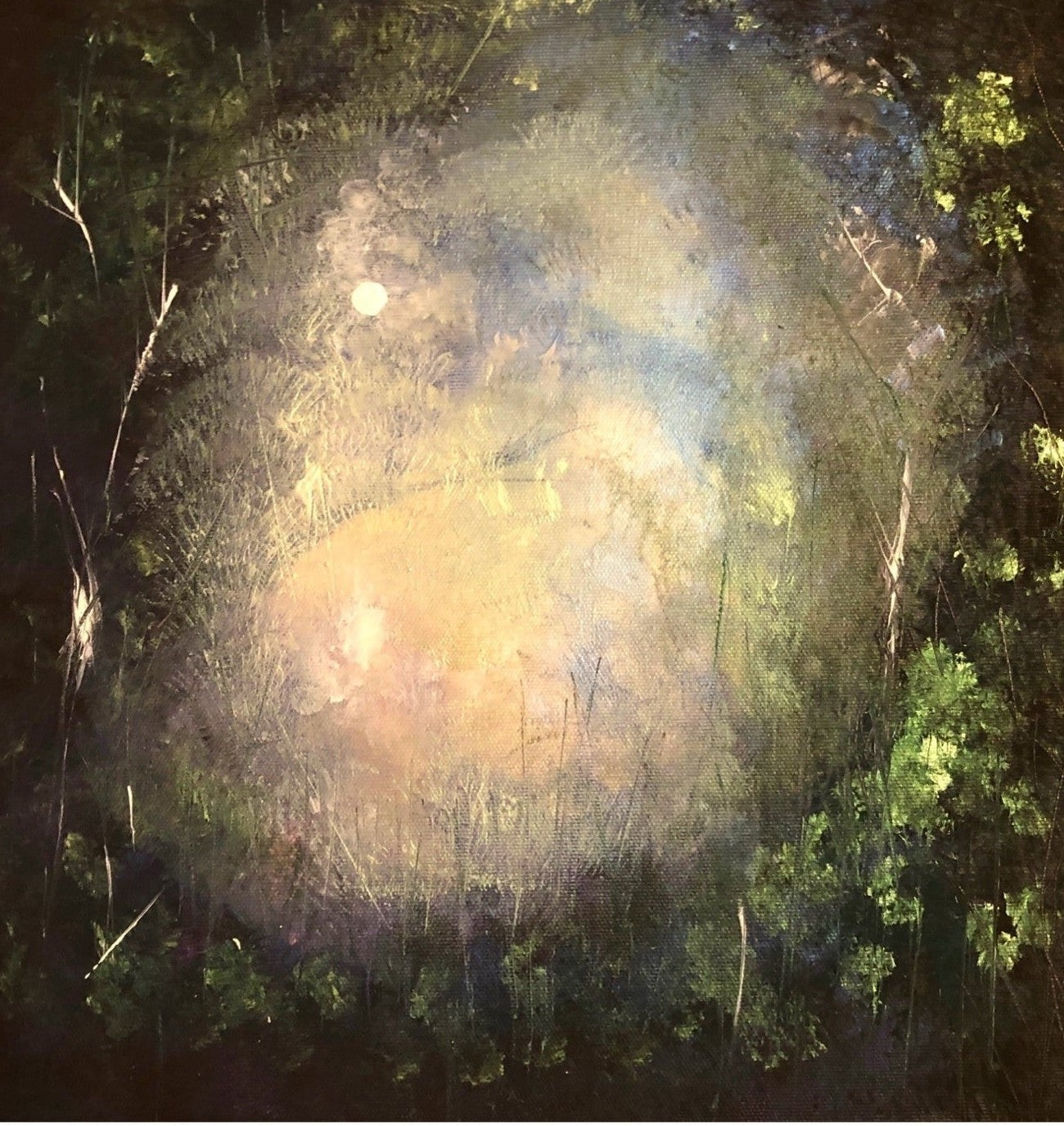 Highland Wood Moonlight Scottish Landscape Painting