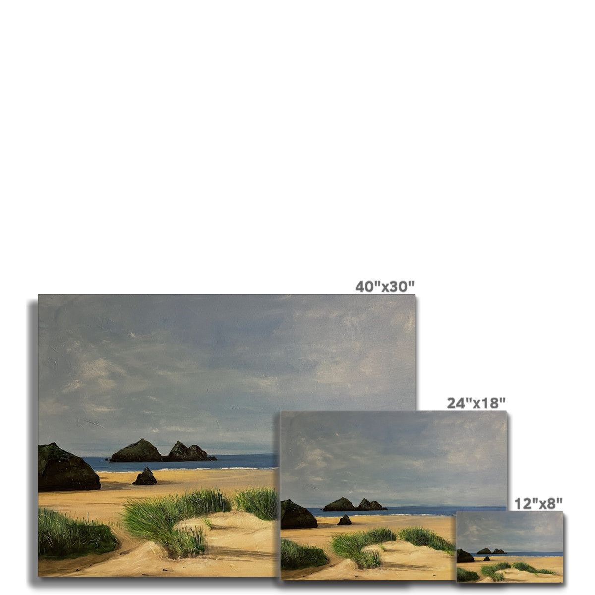 Holywell Bay Cornwall Painting | Canvas From Scotland