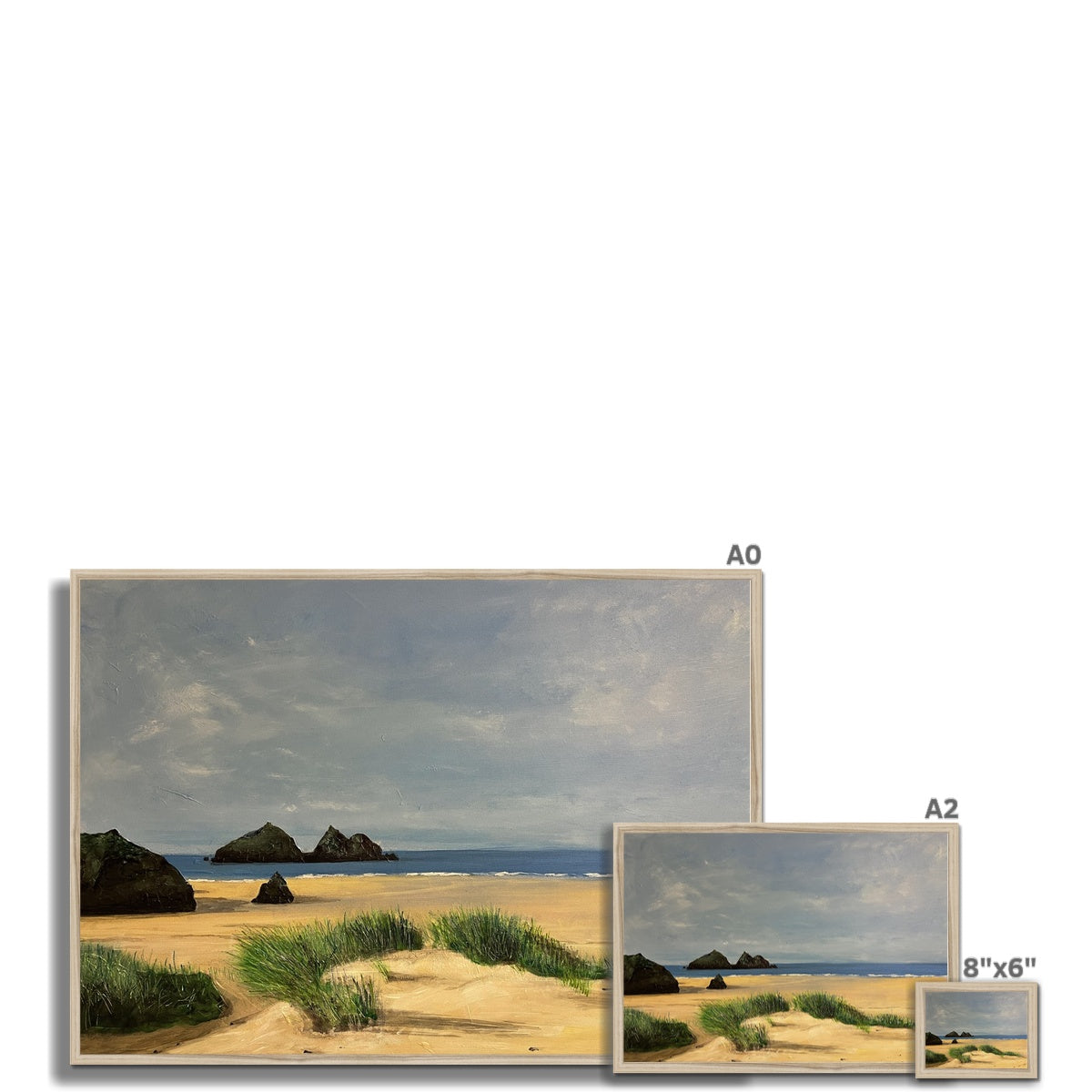 Holywell Bay Cornwall Painting | Framed Prints From Scotland