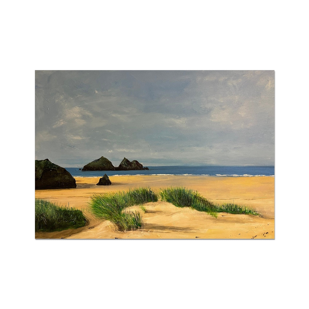 Holywell Bay Cornwall Painting | Signed Art Prints From Scotland | By Scottish Artist Hunter