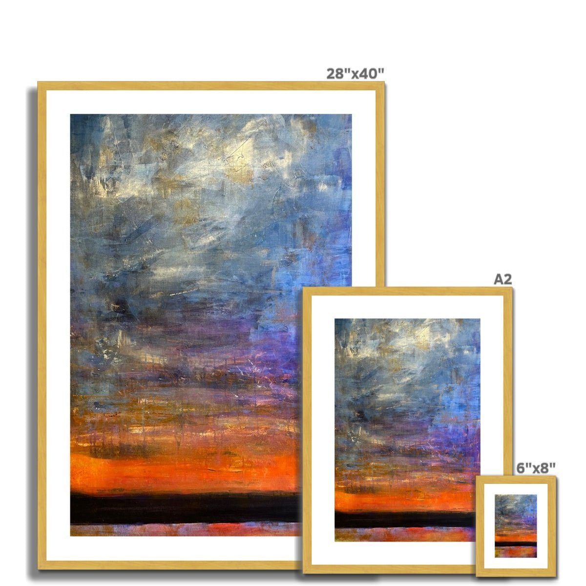 Horizon Dreams Abstract Painting | Antique Framed & Mounted Prints From Scotland