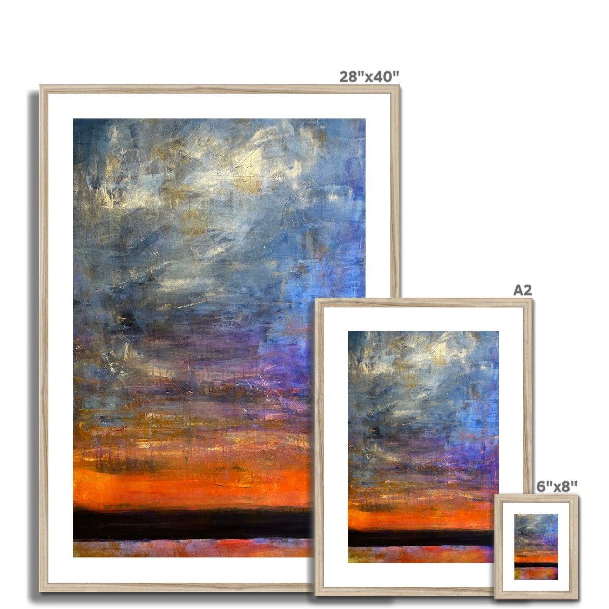Horizon Dreams Abstract Painting | Framed & Mounted Prints From Scotland-Framed & Mounted Prints-Abstract & Impressionistic Art Gallery-Paintings, Prints, Homeware, Art Gifts From Scotland By Scottish Artist Kevin Hunter