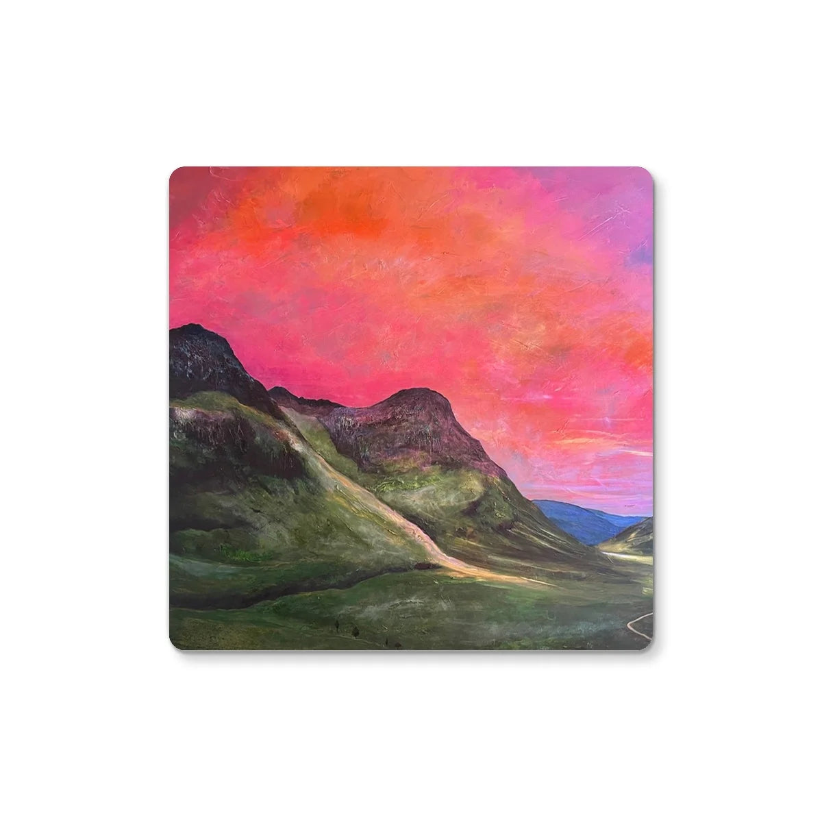 Into the Glencoe Dusk Coaster - Art Gallery Scotland Worldwide Shipping Paintings | Prints | Gifts