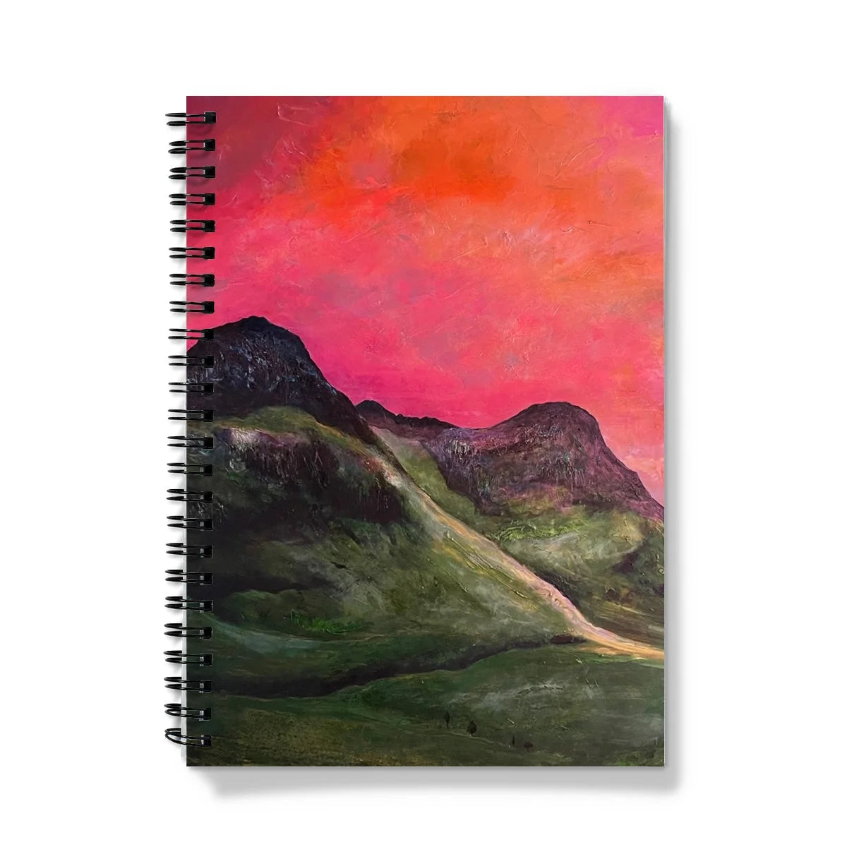 Into the Glencoe Dusk Notebook - Art Gallery Scotland Worldwide Shipping Paintings | Prints | Gifts