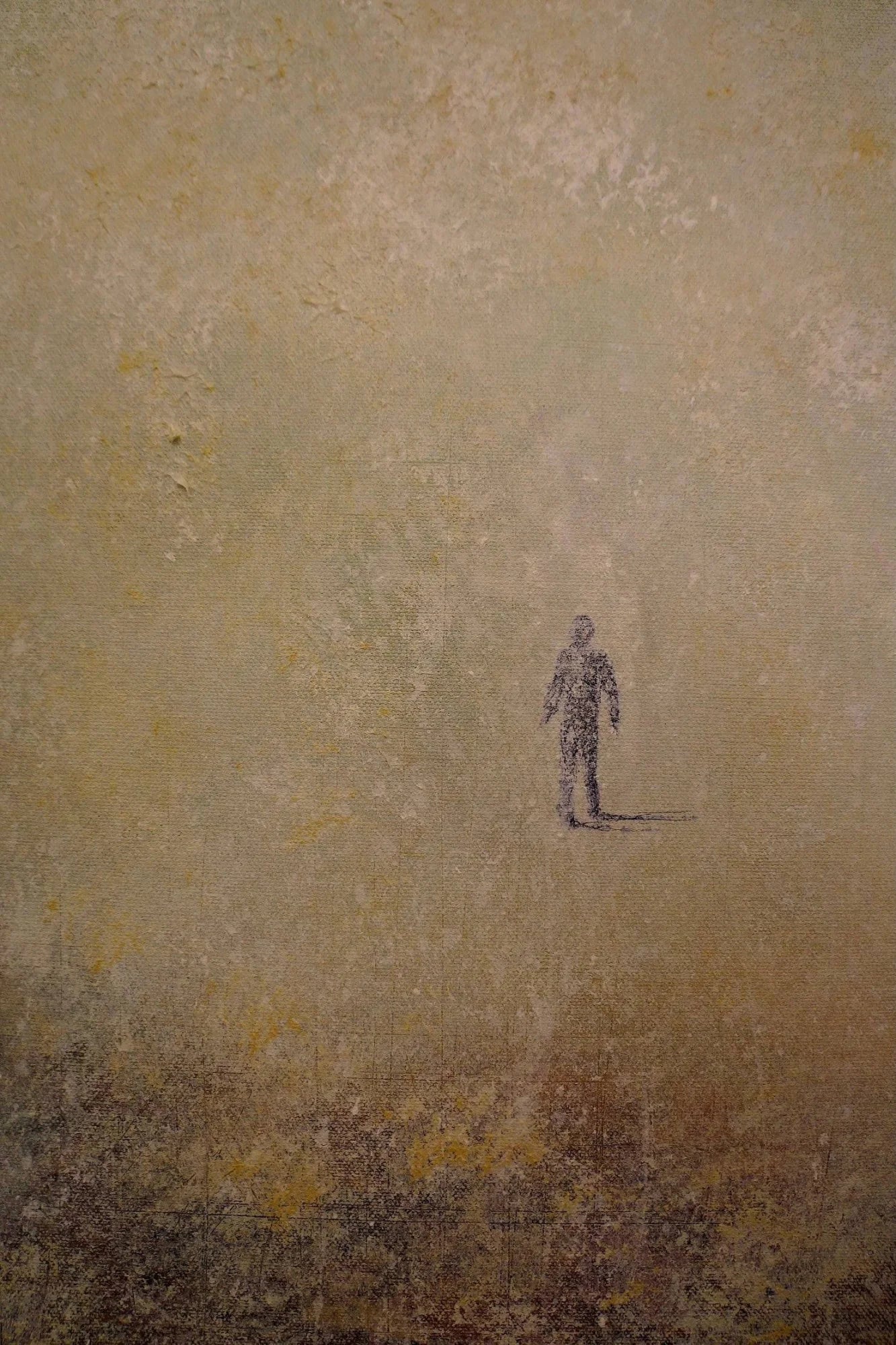 Into the Munro Mist | Statement Interior Wall Art from Scotland - Abstract & Impressionistic Gallery Worldwide Shipping Solitary Figure