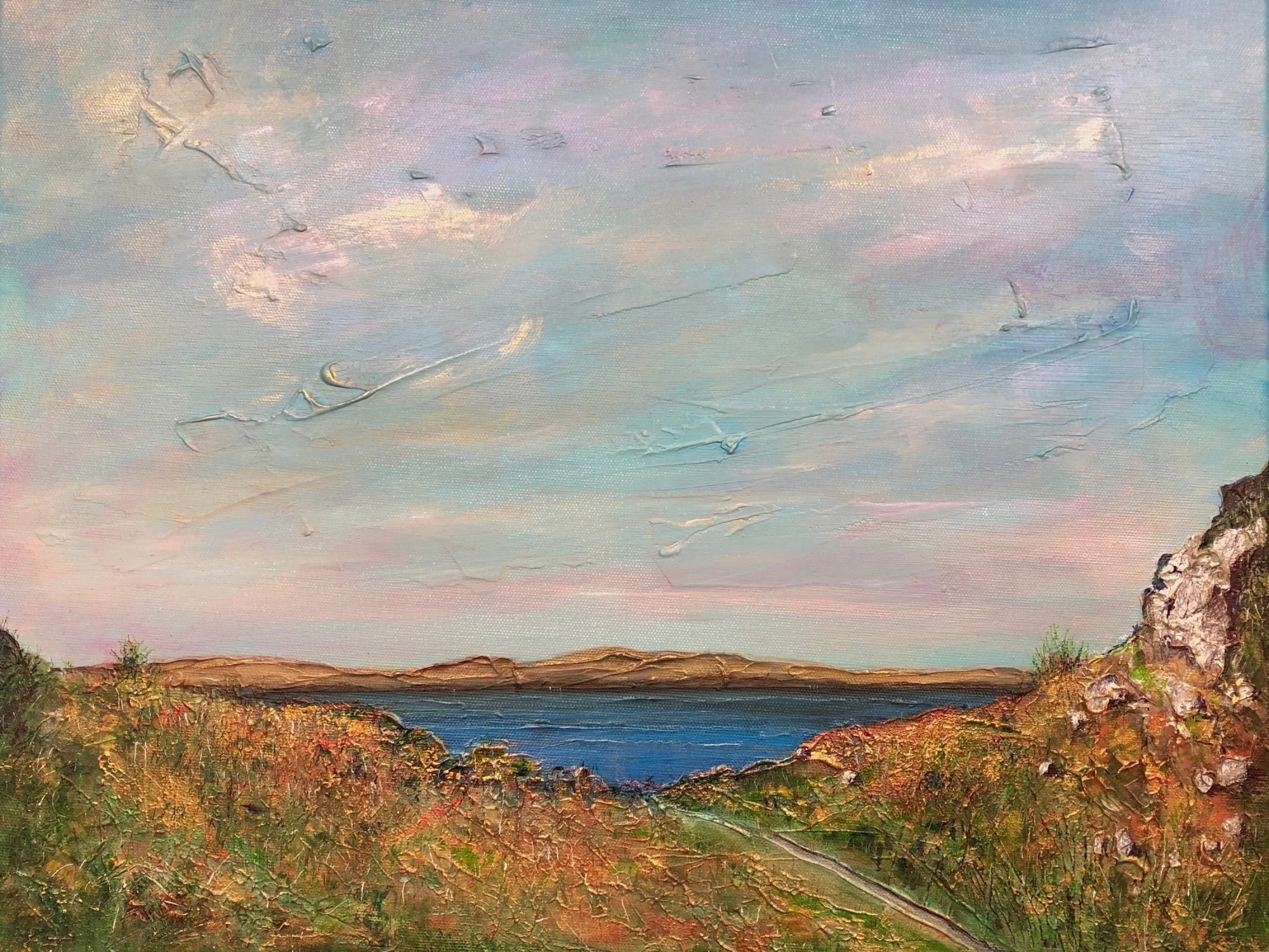 Jura from Crinan Original Painting - Scottish Artist Hebridean Islands Art Gallery Scotland