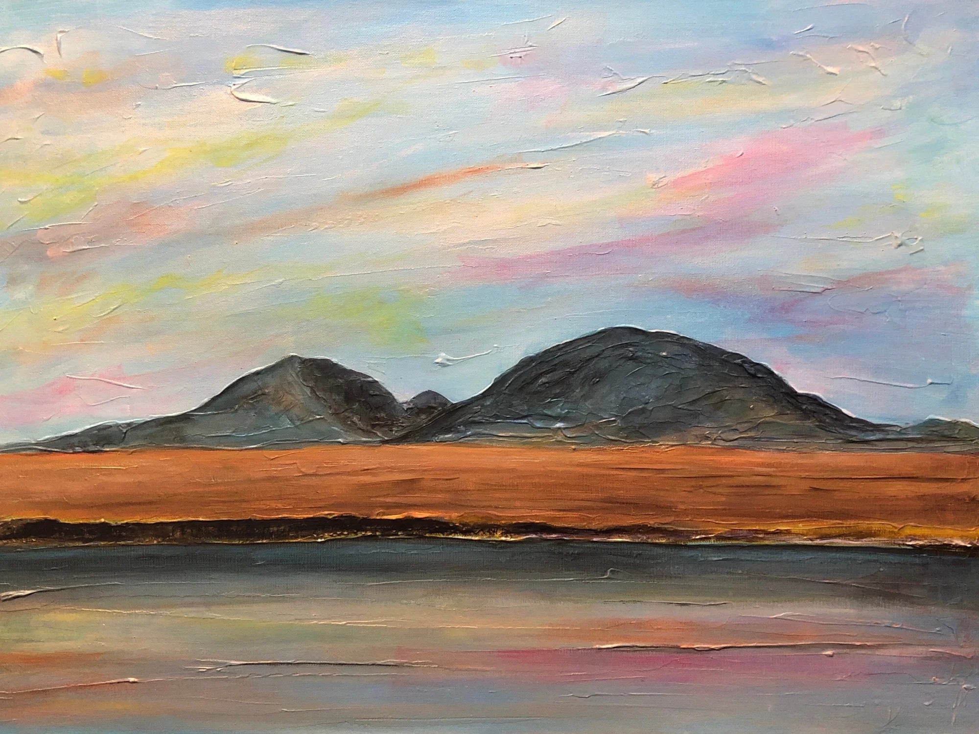 Jura Dawn Original Painting - Scottish Artist Hebridean Islands Art Gallery Scotland