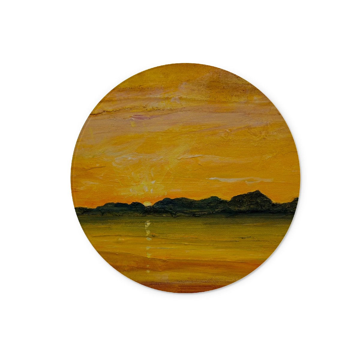 Jura Sunset Art Gifts Glass Chopping Board