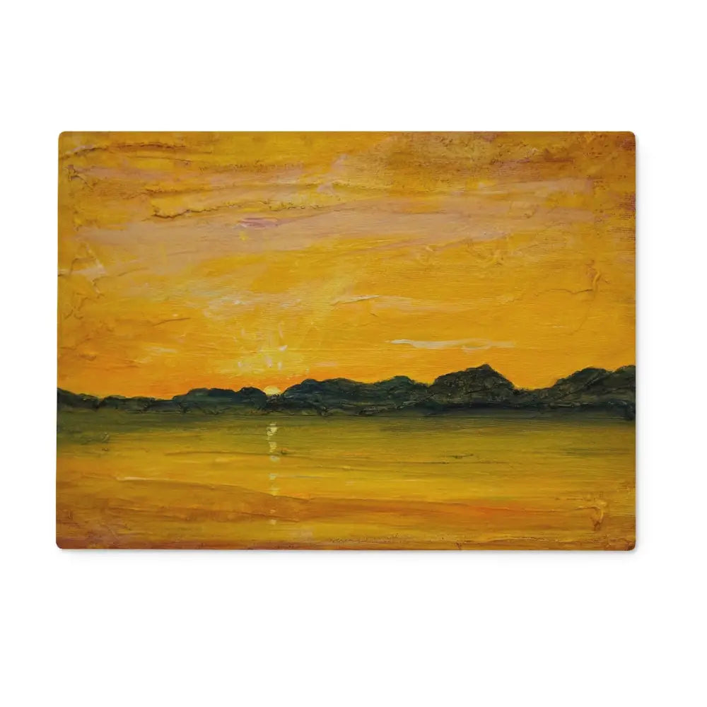 Tempered Glass Chopping Boards by Kevin Hunter Jura Sunset Cutting