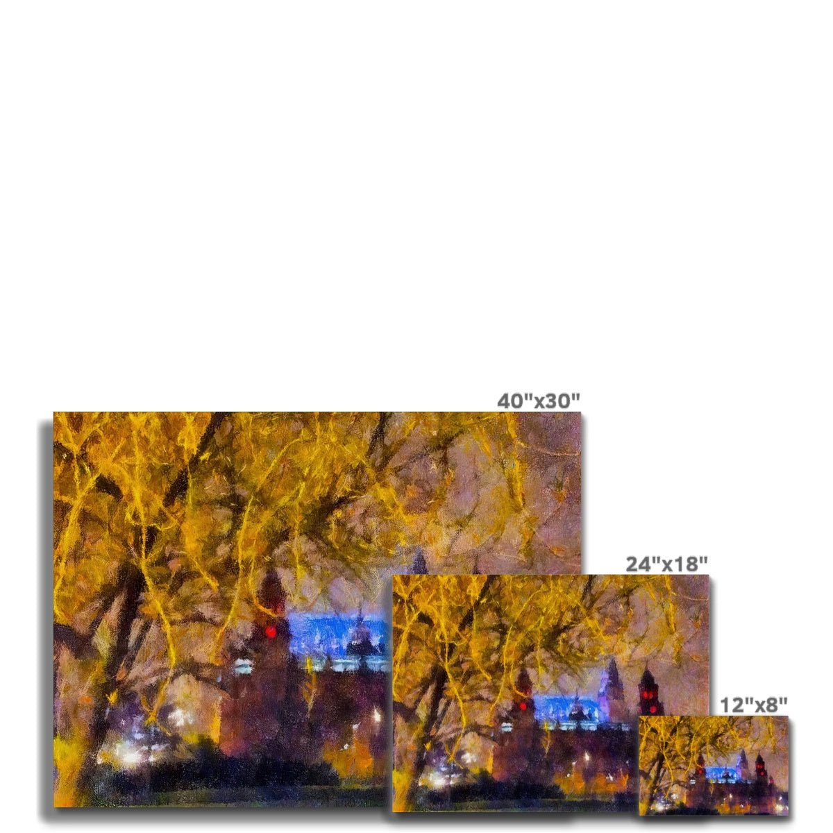 Kelvingrove Nights Painting | Canvas Prints From Scotland