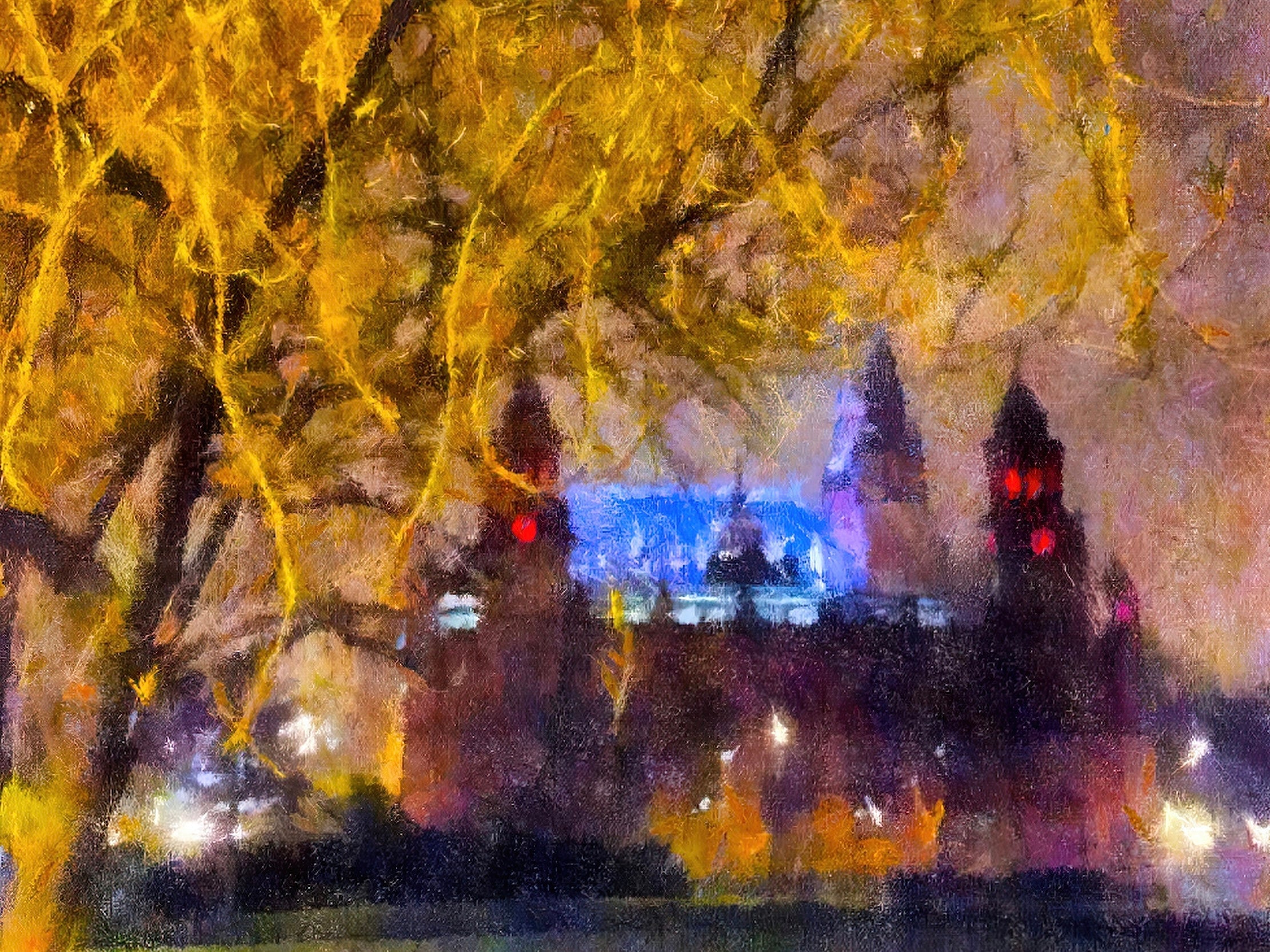 Kelvingrove Nights Scottish Landscape Painting