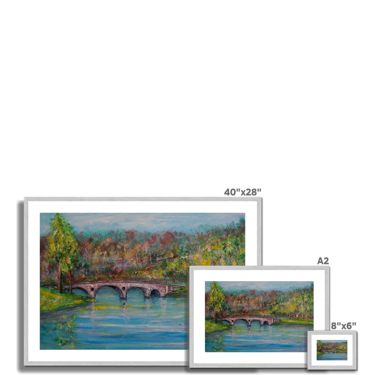 Kenmore Bridge Painting | Antique Framed & Mounted Prints From Scotland