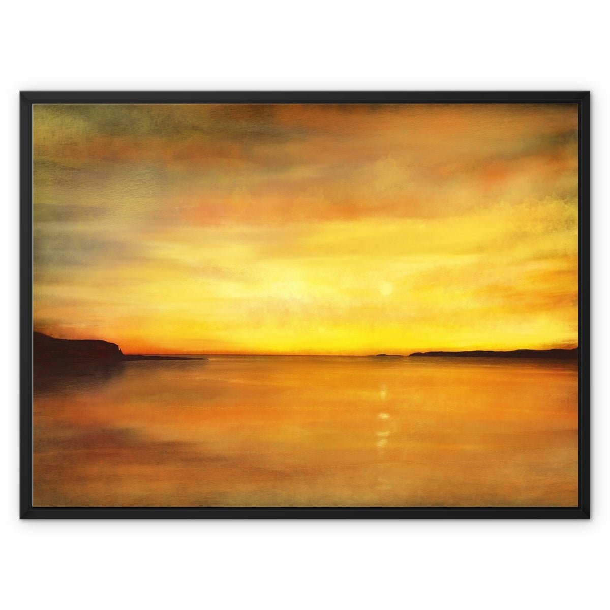 King's Cave Sunset Arran Painting | Framed Canvas Prints From Scotland