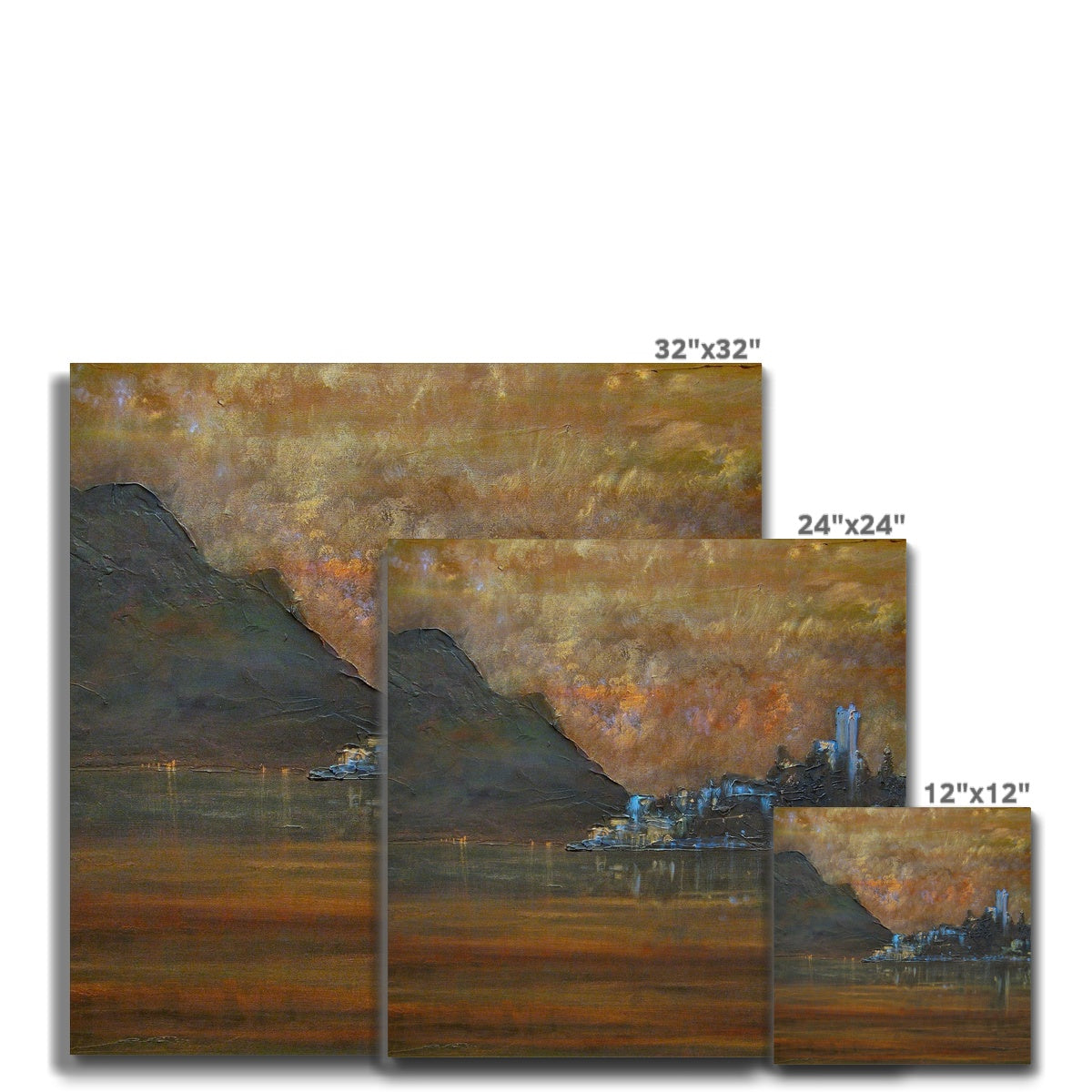 Lake Garda Dusk Italy Painting | Canvas From Scotland