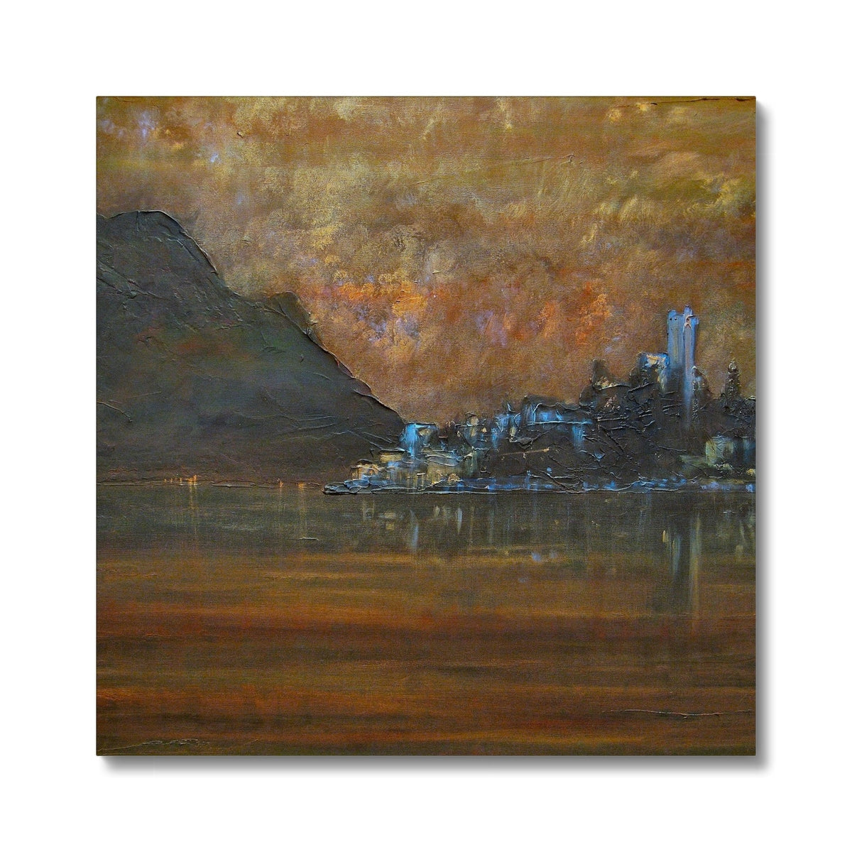 Lake Garda Dusk Italy Painting | Canvas Prints From Scotland