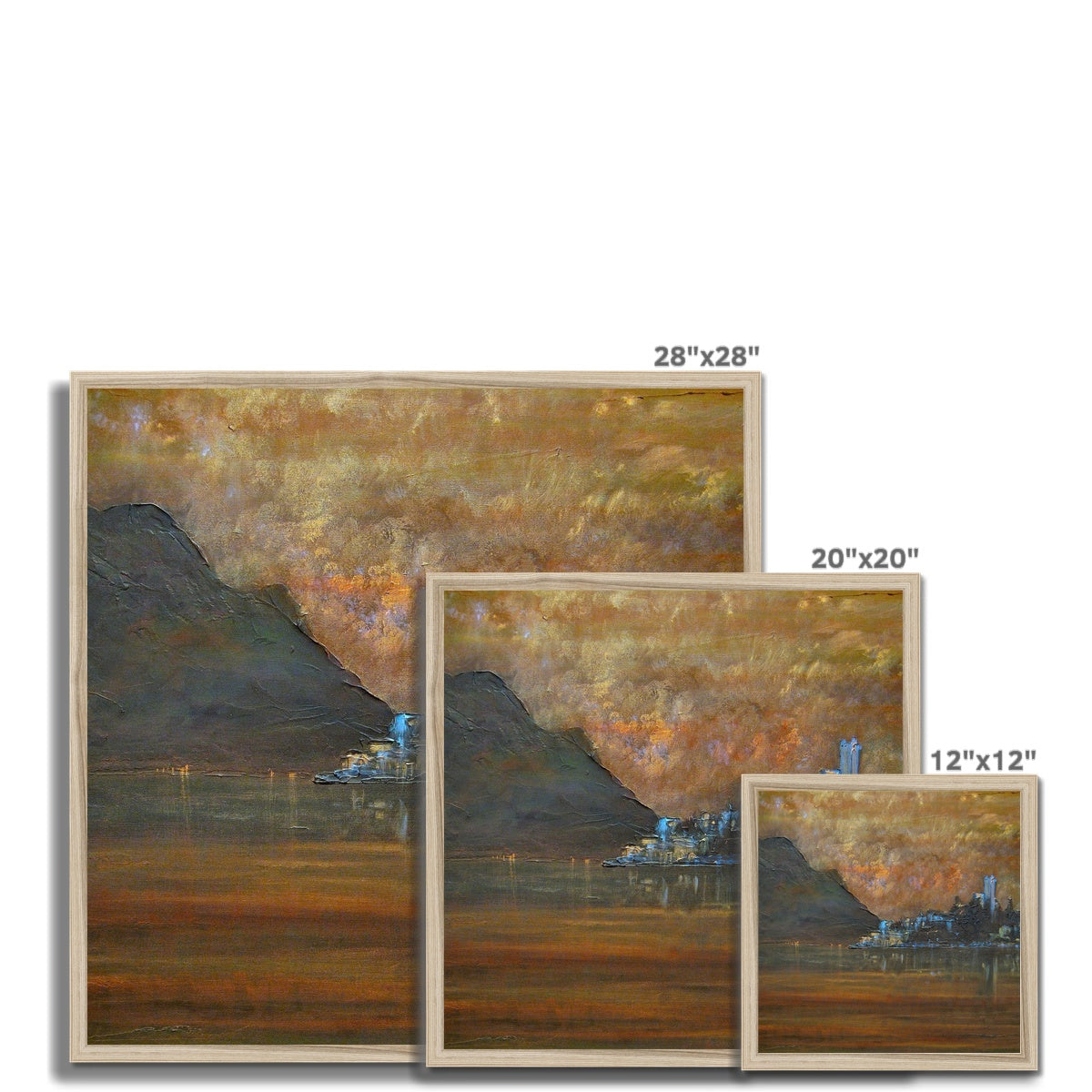 Lake Garda Dusk Italy Painting | Framed Prints From Scotland