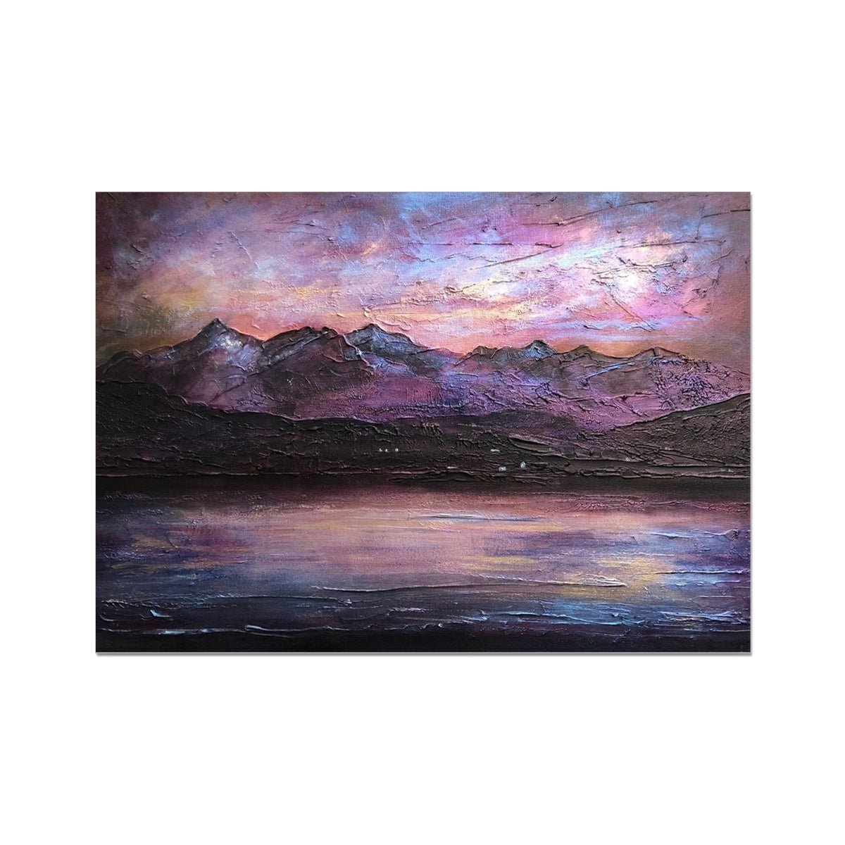 Last Skye Light Painting | Fine Art Prints From Scotland-Unframed Prints-Skye Art Gallery-A2 Landscape-Paintings, Prints, Homeware, Art Gifts From Scotland By Scottish Artist Kevin Hunter