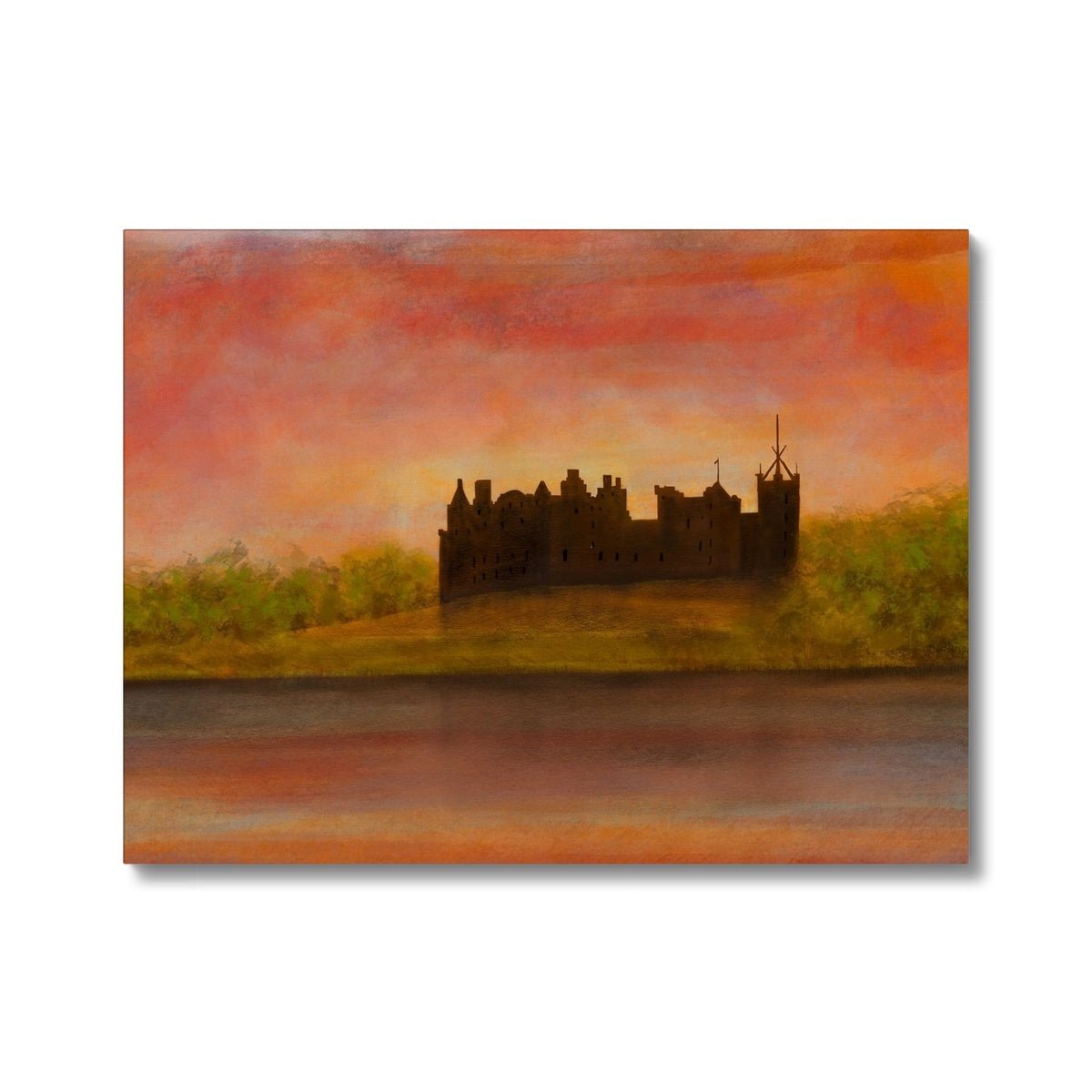 Linlithgow Palace Dusk Painting | Canvas Prints From Scotland