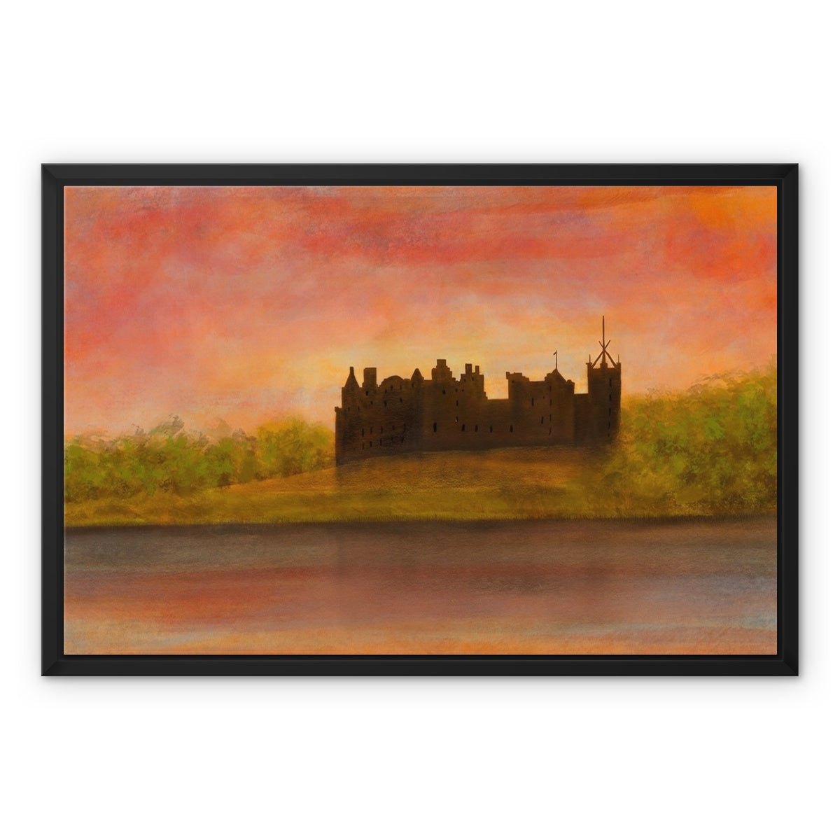 Linlithgow Palace Dusk Painting | Framed Canvas Prints From Scotland