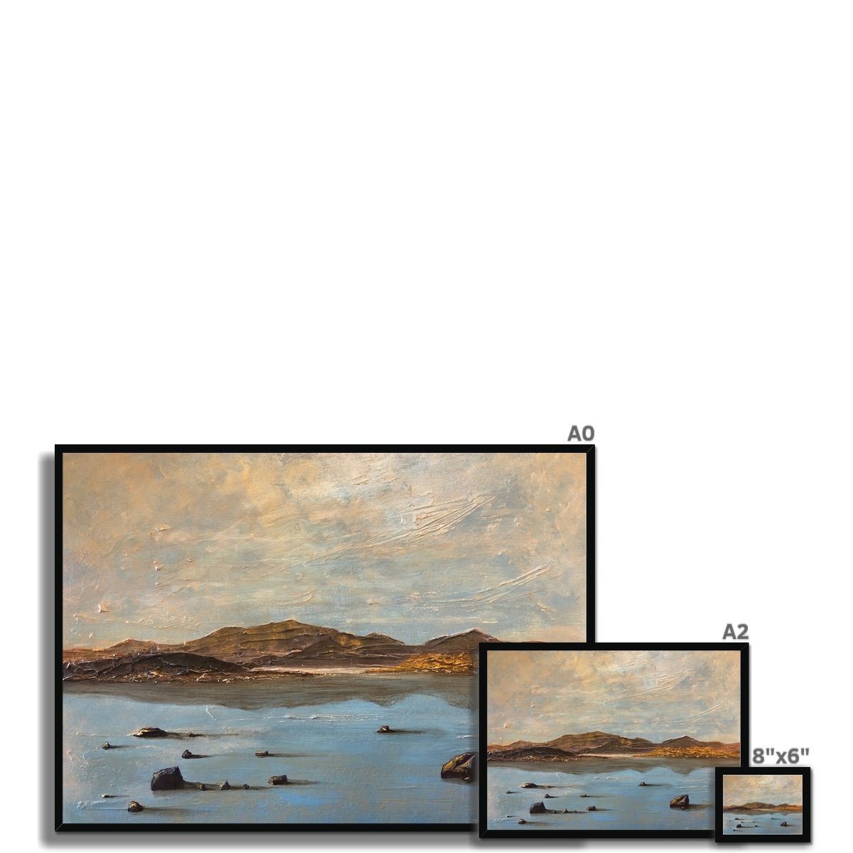 Loch Druidibeg South Uist Painting | Framed Prints From Scotland-Framed Prints-Scottish Lochs Art Gallery-Paintings, Prints, Homeware, Art Gifts From Scotland By Scottish Artist Kevin Hunter