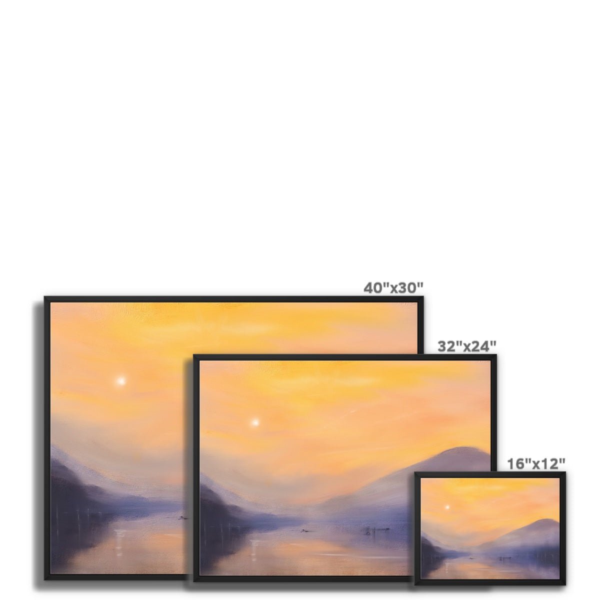 Loch Eck Dusk Painting | Framed Canvas Prints From Scotland