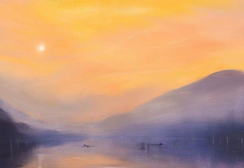 Loch Eck Dusk Scottish Landscape Painting