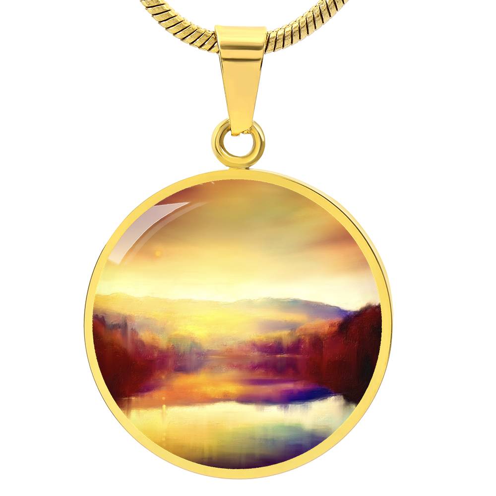 Loch Faskally Dusk | Scottish Art Jewellery | Luxury Necklace