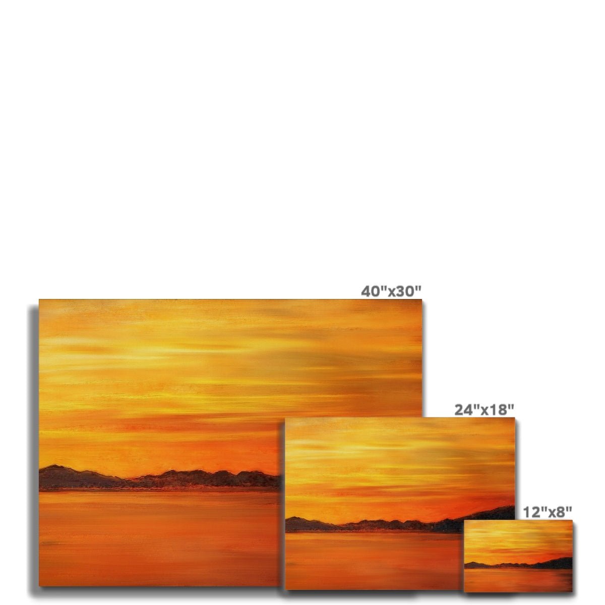 Loch Fyne Sunset Painting | Canvas From Scotland