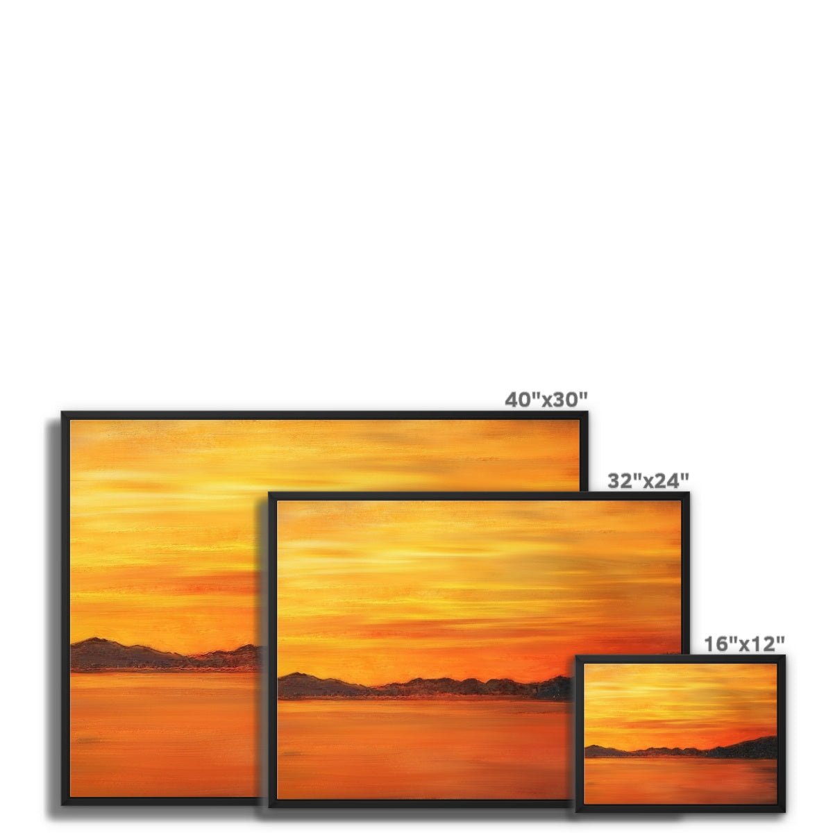 Loch Fyne Sunset Painting | Framed Canvas From Scotland