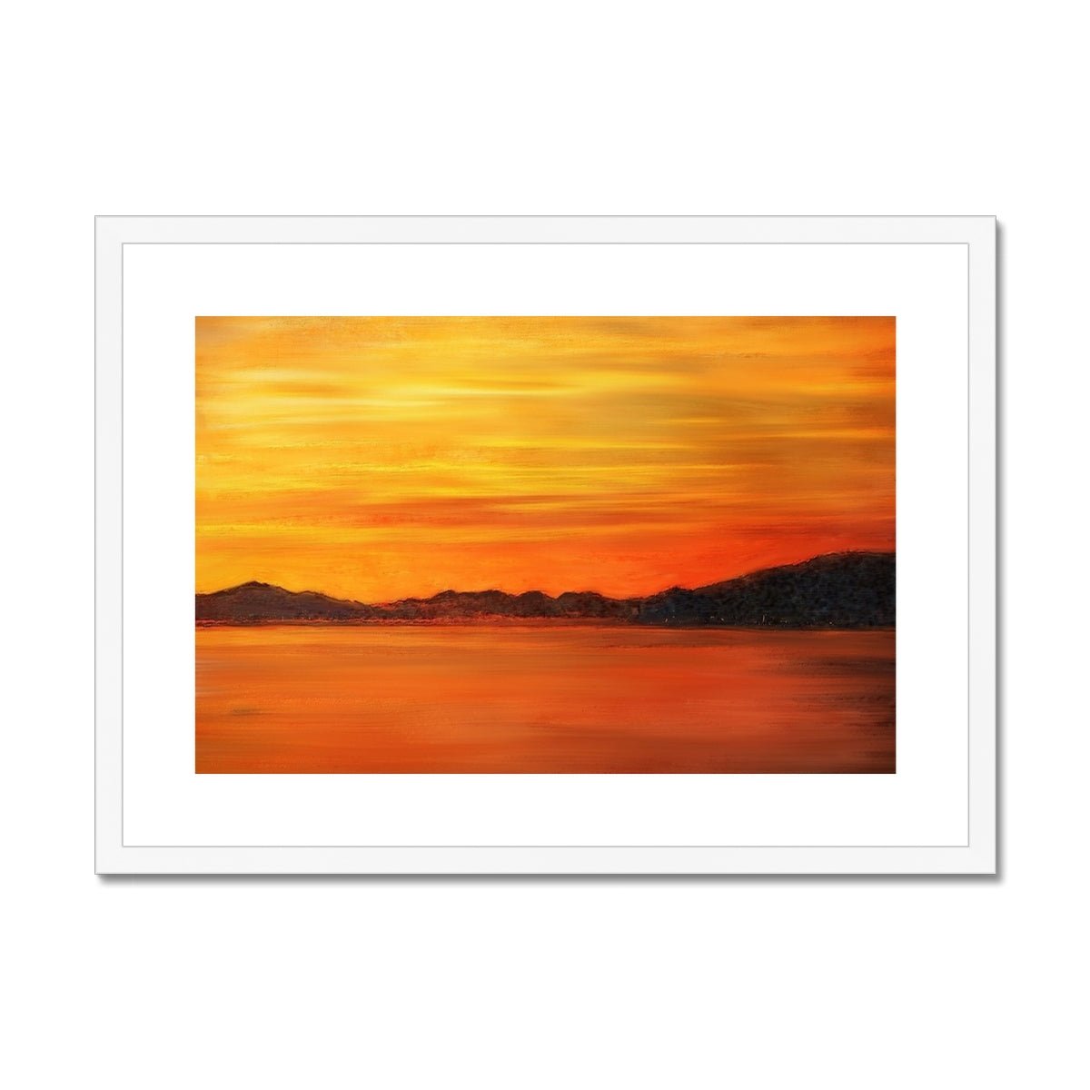 Loch Fyne Sunset Painting | Framed & Mounted Prints From Scotland