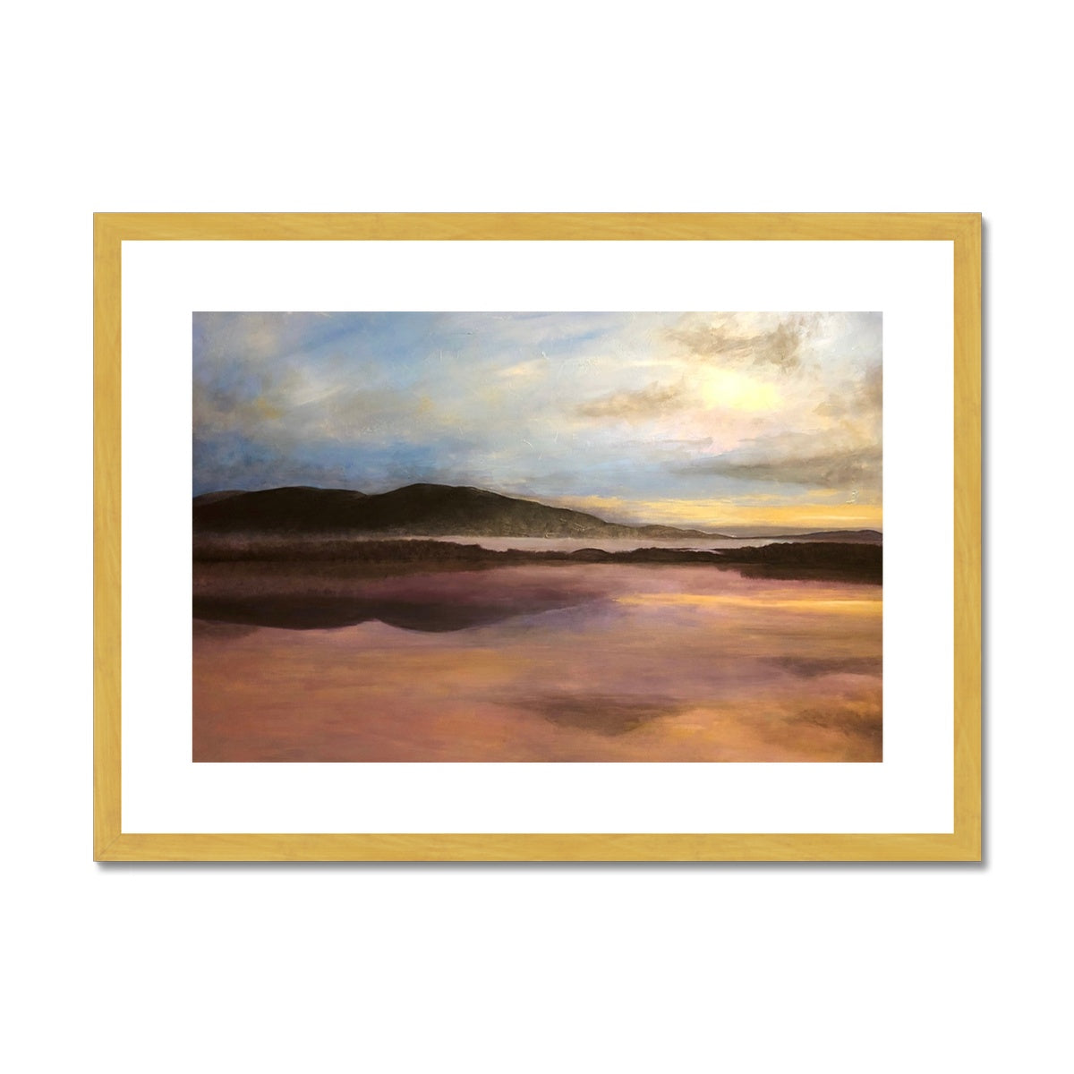 Loch Garten Painting | Antique Framed & Mounted Prints From Scotland