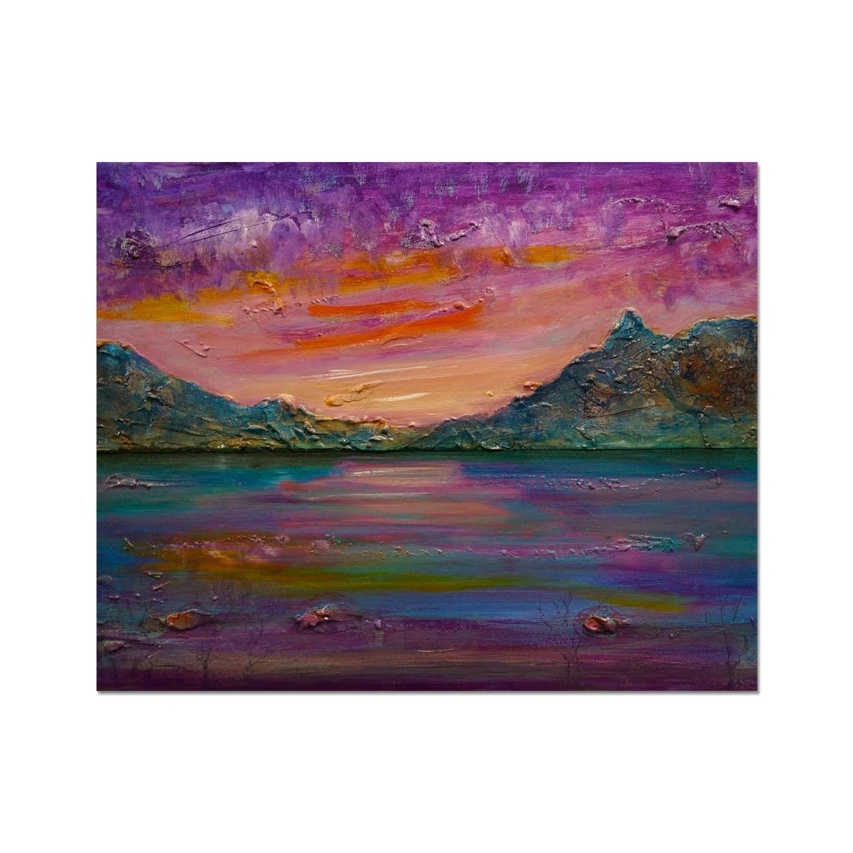 Loch Leven Sunset Artist Proof Collector Print - Glencoe Art Gallery Scotland Worldwide Shipping Paintings | Prints | Gifts