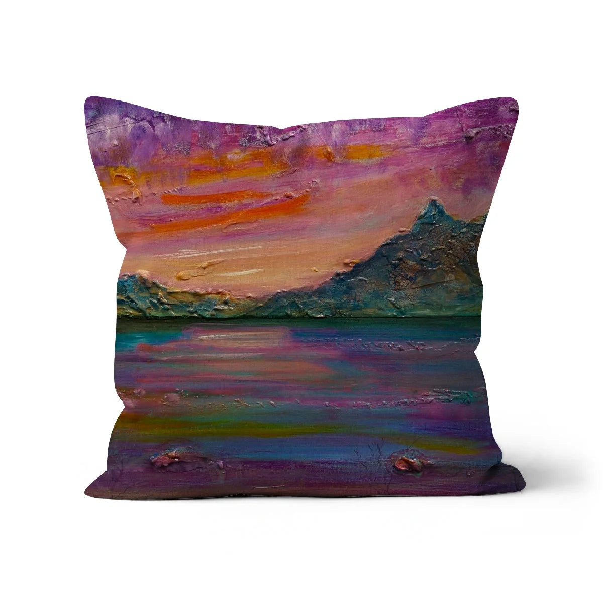 Loch Leven Sunset Cushion - Glencoe Art Gallery Scotland Worldwide Shipping Paintings | Prints | Gifts